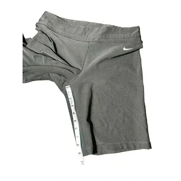 Nike Bike Shorts Women Medium Grey Fit Dry 10" Inseam Cycling Workout Active - Picture 5 of 9